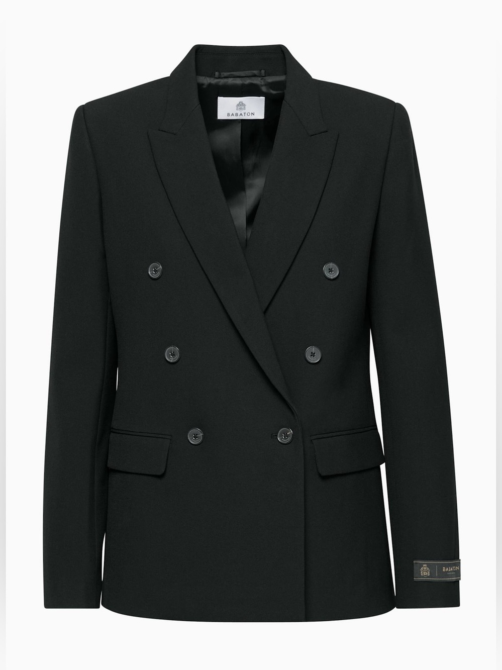 Aritzia Babaton New Index Blazer Black Double Breasted Size XS